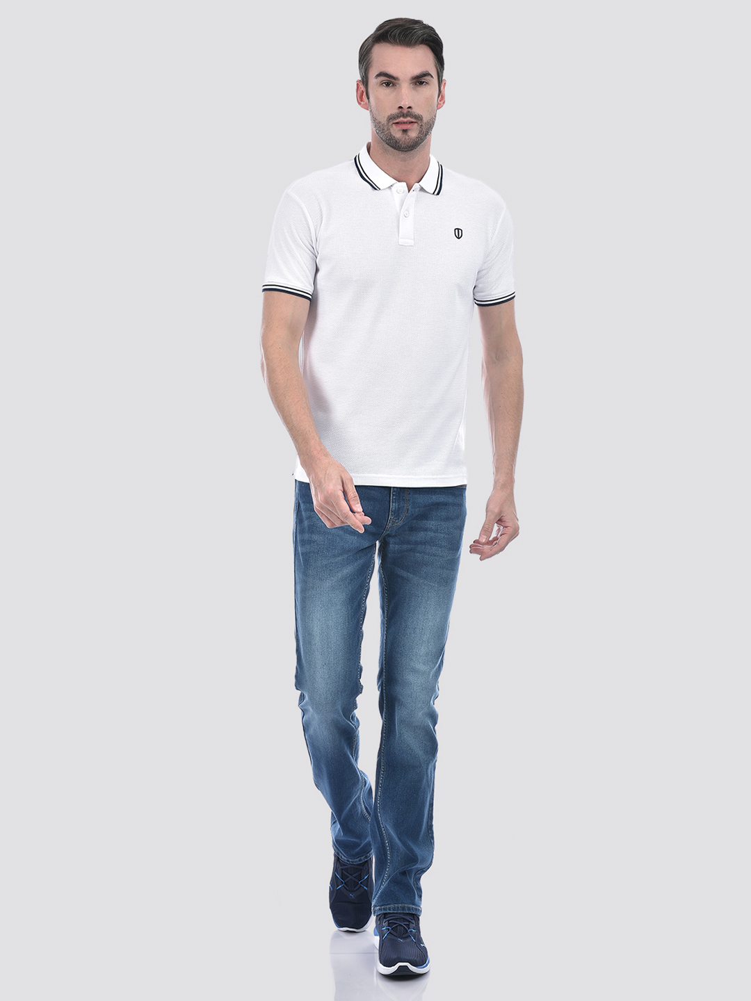 Numero Uno Men White Polo T-Shirt